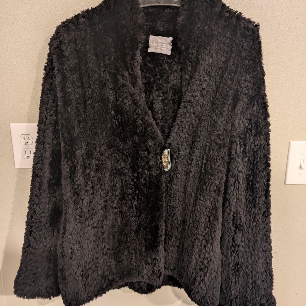 Paula Lishman Black Fur Jacket
